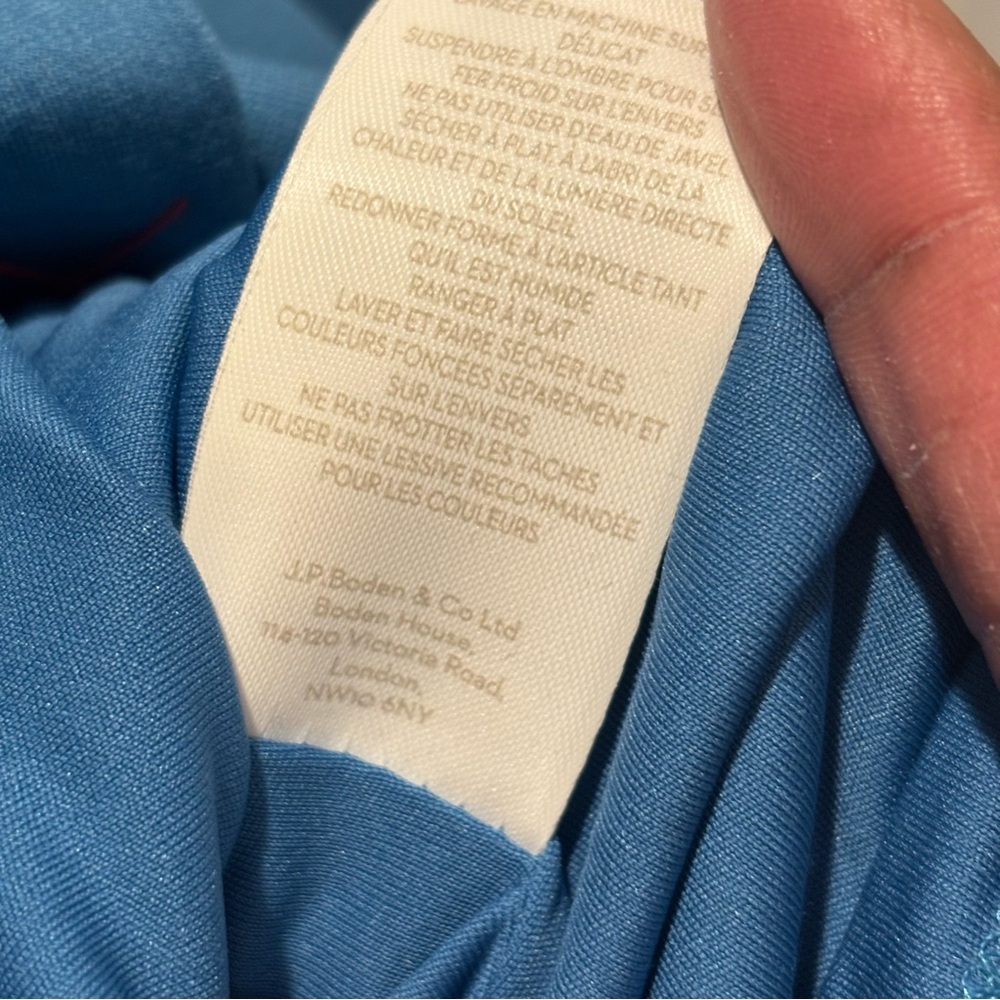 NWT Boden | Jessica Ponte Midi Sheath Tie Waist Dress  Agean Blue | size 4 - Picture 15 of 16